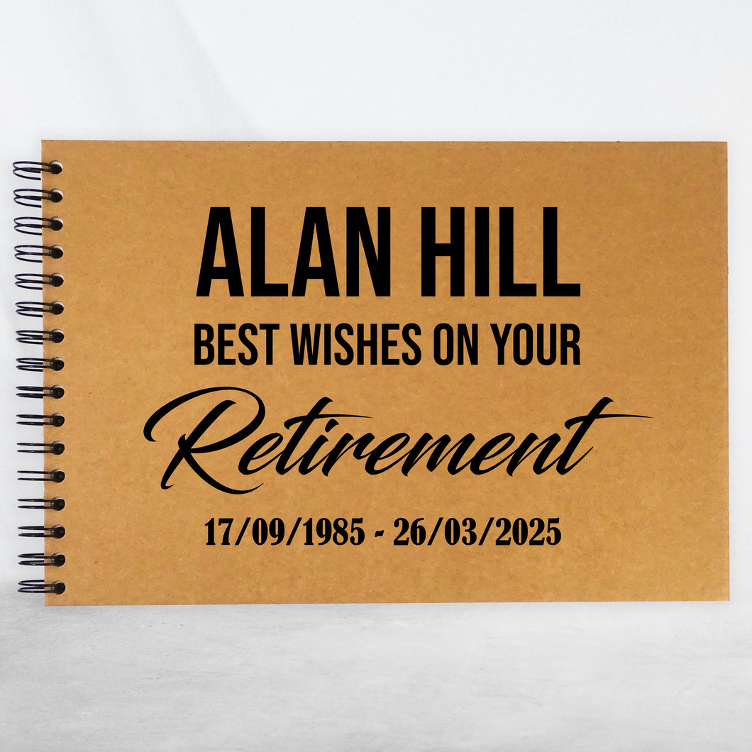 Personalised A5/Square/A4/A3 Company Retirement Farewell Book, Scrapbook, Photo Album, Gift