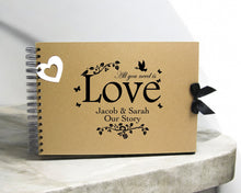 Personalised Kraft Scrapbook A5 A4 All You Need is Love, Photo Album, Keepsake