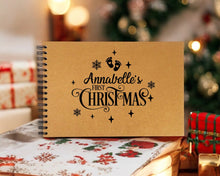 Personalised A3/A4/A5 Baby First Christmas, Scrapbook, Photo Album, Keepsake, Child, Family