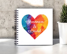 Personalised Colourful Love Heart A3/A4/A5/Square Couples Scrapbook, Memory, Photo Album