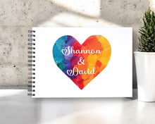 Personalised Colourful Love Heart A3/A4/A5/Square Couples Scrapbook, Memory, Photo Album
