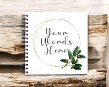 Personalised Gold Ring Leaf Border A3/A4/A5/Square Travel Holiday Scrapbook, Memory, Photo Album, Floral