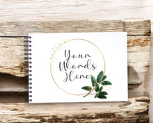 Personalised Gold Ring Leaf Border A3/A4/A5/Square Travel Holiday Scrapbook, Memory, Photo Album, Floral