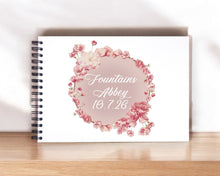 Personalised Pink Flowers Blossom A5/A4/A3/Square Scrapbook, Photo Album, Guest Book, Memory Book