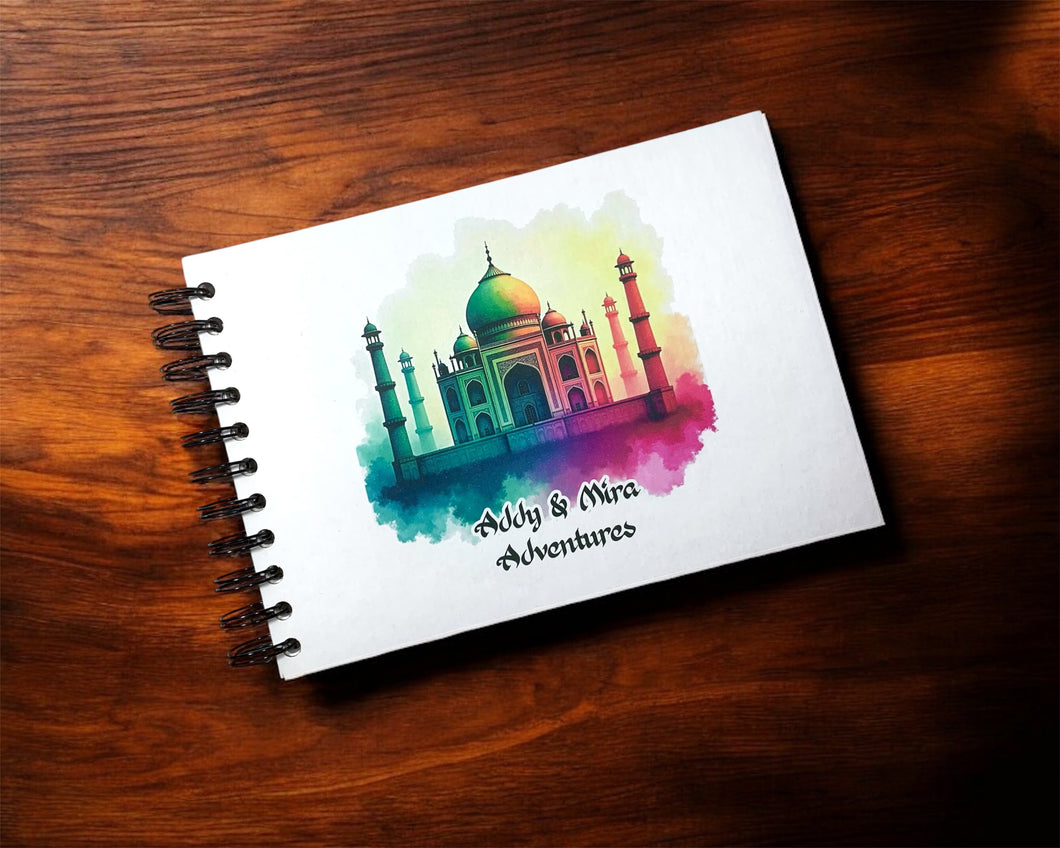 Personalised Taj Mahal, Agra, India A3/A4/A5/Square Travel Holiday Scrapbook, Memory, Photo Album, Cityscape