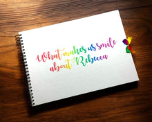 BOW Rainbow Personalised A5/A4/A3/Square Scrapbook, Photo Album, Guest Book, Memory Book