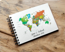 Personalised Splash Scrapbook A5 A4 A3 WORLD MAP, Photo Album, Keepsake