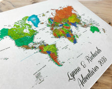 Personalised Splash Scrapbook A5 A4 A3 WORLD MAP, Photo Album, Keepsake