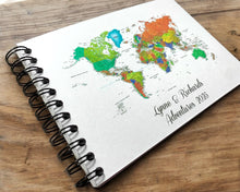 Personalised Splash Scrapbook A5 A4 A3 WORLD MAP, Photo Album, Keepsake