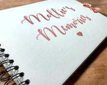 BOW Rose Gold Pink Personalised A5/A4/A3/Square Scrapbook, Photo Album, Guest Book, Memory Book