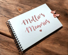 BOW Rose Gold Pink Personalised A5/A4/A3/Square Scrapbook, Photo Album, Guest Book, Memory Book