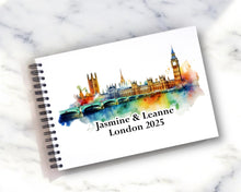 Personalised London Paint A3/A4/A5/Square Travel Holiday Scrapbook, Memory, Photo Album, England, UK