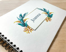 Personalised Blue Gold Leaf A3/A4/A5 Scrapbook, Photo Album, Guest Book, Memory Book, Event Gift