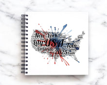 Splash Personalised A3/A4/A5/ USA Travel Holiday Scrapbook, Photo Album, America, Hollywood, New York, Washington, United States