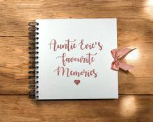 BOW Rose Gold Pink Personalised A5/A4/A3/Square Scrapbook, Photo Album, Guest Book, Memory Book