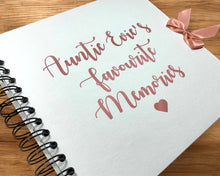 BOW Rose Gold Pink Personalised A5/A4/A3/Square Scrapbook, Photo Album, Guest Book, Memory Book