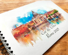 Personalised Rome Paint A3/A4/A5/Square Travel Holiday Scrapbook, Memory, Photo Album, Italy, Europe