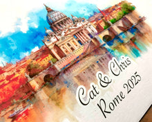 Personalised Rome Paint A3/A4/A5/Square Travel Holiday Scrapbook, Memory, Photo Album, Italy, Europe