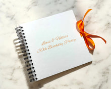 Tied Ribbon Orange Personalised A3 A4 A5 Scrapbook, Photo Album, Guest Book, Memory Book, Special Gift