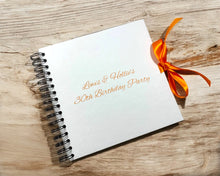 Tied Ribbon Orange Personalised A3 A4 A5 Scrapbook, Photo Album, Guest Book, Memory Book, Special Gift