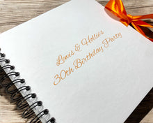 Tied Ribbon Orange Personalised A3 A4 A5 Scrapbook, Photo Album, Guest Book, Memory Book, Special Gift