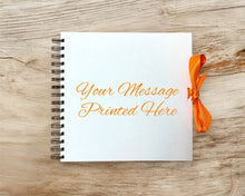 Tied Ribbon Orange Personalised A3 A4 A5 Scrapbook, Photo Album, Guest Book, Memory Book, Special Gift