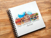 Personalised Rome Paint A3/A4/A5/Square Travel Holiday Scrapbook, Memory, Photo Album, Italy, Europe