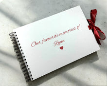 Tied Ribbon Burgundy Personalised A3 A4 A5 Scrapbook, Photo Album, Guest Book, Memory Book, Special Gift, Red Purple