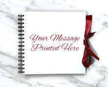 Tied Ribbon Burgundy Personalised A3 A4 A5 Scrapbook, Photo Album, Guest Book, Memory Book, Special Gift, Red Purple