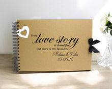 Personalised Kraft Scrapbook A5 A4 Love Story, Photo Album, Keepsake