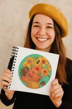 A3/A4/A5 Square, Van Gogh, Sunflowers, Sketchbook, Scrapbook, Thick Pages, Cartridge Pages, Artist Book
