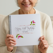 Personalised Bougainvillea Flower A5/A4/A3/Square Scrapbook, Photo Album, Guest Book, Memory Book