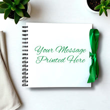 Tied Ribbon Green Personalised A3 A4 A5 Scrapbook, Photo Album, Guest Book, Memory Book, Special Gift