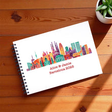 Personalised Barcelona A3/A4/A5/Square Travel Holiday Scrapbook, Memory, Photo Album, Skyline, Cityscape