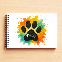 Personalised Splash Paw Dog Cat Print, A3/A4/A5 Scrapbook, Photo Album, Training, Memory Book, Puppy Kitten