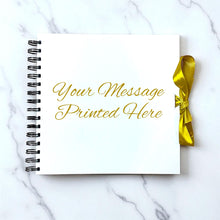 Tied Ribbon Gold Personalised A3 A4 A5 Scrapbook, Photo Album, Guest Book, Memory Book, Special Gift