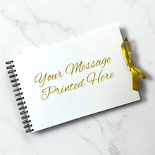 Tied Ribbon Gold Personalised A3 A4 A5 Scrapbook, Photo Album, Guest Book, Memory Book, Special Gift
