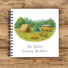 Personalised Camping Site Adventures A5/A4/A3/Square Scrapbook, Photo Album, Guest Book, Memory Book