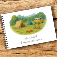 Personalised Camping Site Adventures A5/A4/A3/Square Scrapbook, Photo Album, Guest Book, Memory Book
