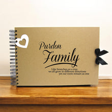 Personalised Kraft Scrapbook A5 A4 Family Tree Roots, Photo Album, Keepsake