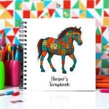 Personalised Equestrian Horse A5/A4/A3/Square Scrapbook, Photo Album, Memory Book, Guest Book, Wedding, Birthday, Colourful Pony