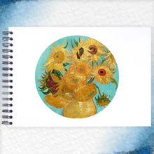 A3/A4/A5 Square, Van Gogh, Sunflowers, Sketchbook, Scrapbook, Thick Pages, Cartridge Pages, Artist Book