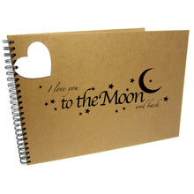 A3/XL Square Moon and Back, Scrapbook, Card Pages, Photo Album, Keepsake, Landscape