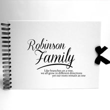 Personalised White Scrapbook A5 A4 Family Tree Roots, Photo Album, Keepsake