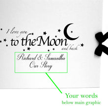 Personalised White Scrapbook A5 A4 Moon and Back, Photo Album, Keepsake