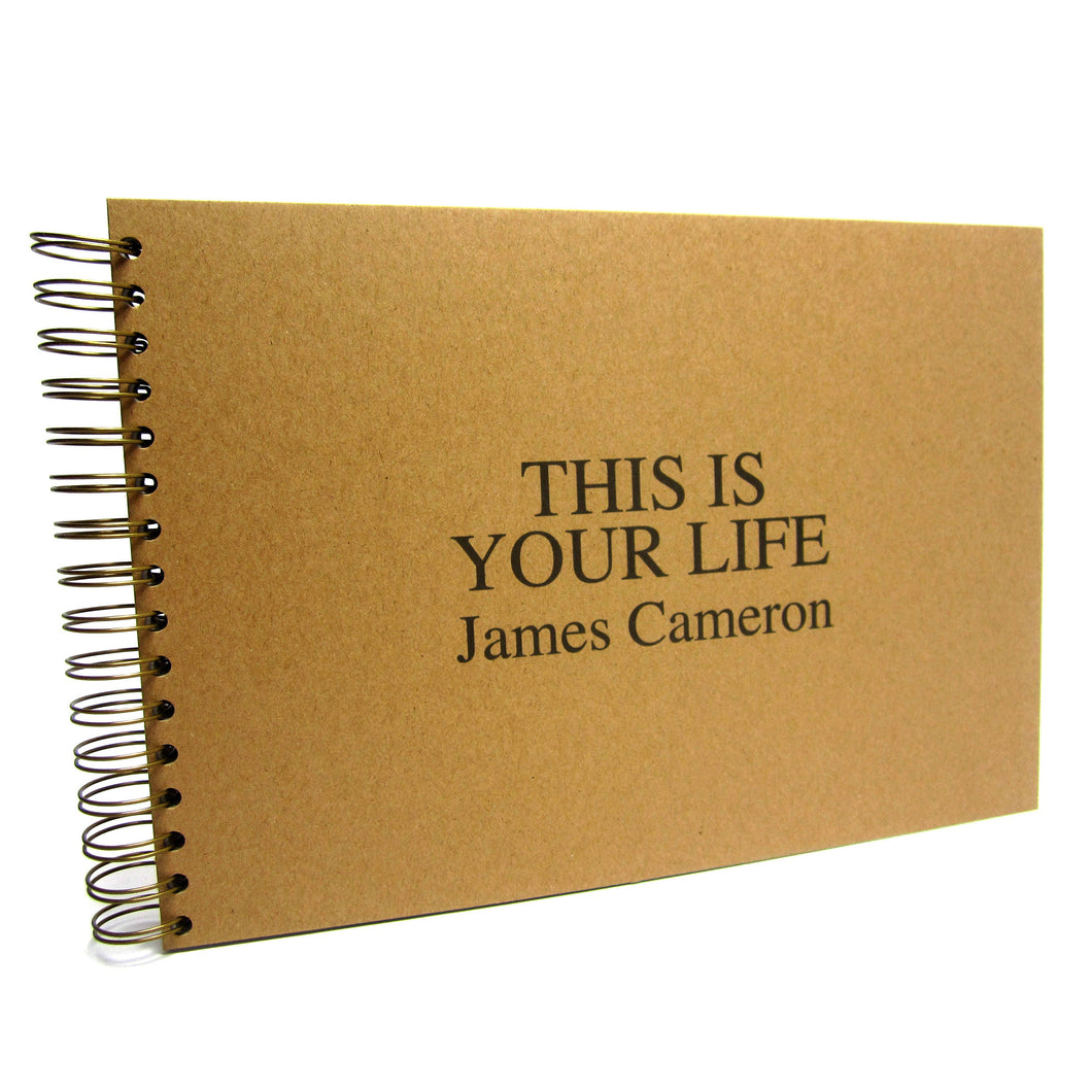 This is Your Life, Kraft Memory Book, A5/A4/A3, Scrapbook, Photo Album, Keepsake, Personalised Gift