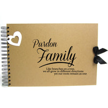 Personalised Kraft Scrapbook A5 A4 Family Tree Roots, Photo Album, Keepsake