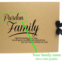 Personalised Kraft Scrapbook A5 A4 Family Tree Roots, Photo Album, Keepsake