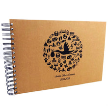 Personalised A5/A4/A3 New Baby Born, Photo Album, Scrapbook, Unisex, Stork, Baby Shower Gift