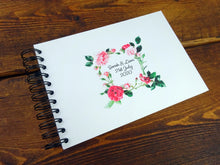 Personalised White Rose Frame A3/A4/A5 Scrapbook, Photo Album, Guest Book, Gift
